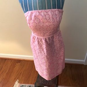 Pink Strapless J. Crew Sundress